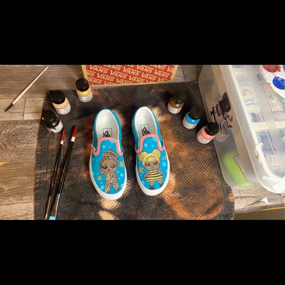Custom shoes from Toddler-Adult  IG: Moscreations_
